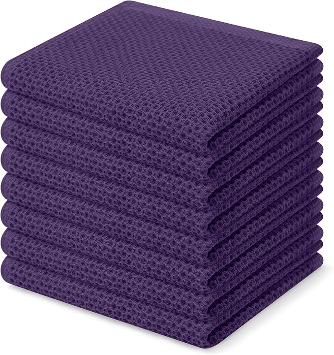 Homaxy 100% Cotton Waffle Weave Kitchen Dish Cloths, Ultra Soft Absorbent Quick by Homaxy
