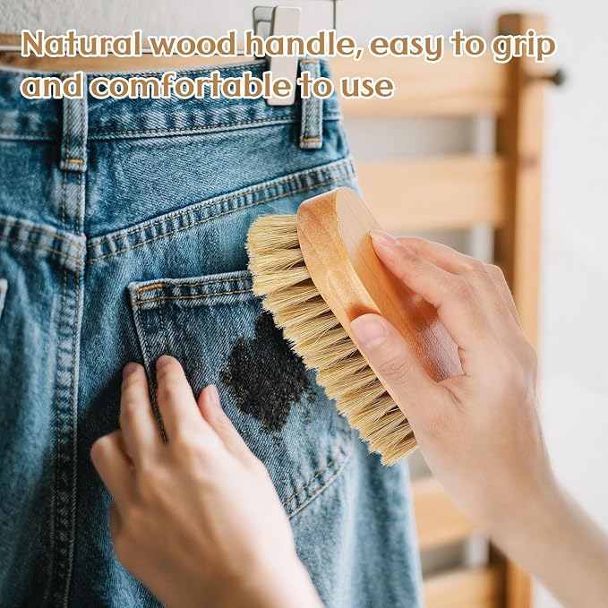 3 Pcs Wood Laundry Stain Brush Stain Remover Brushes - Image 5