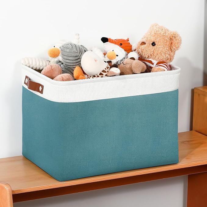 DULLEMELO Large Storage Basket, Collapsible Storage Bins Decorative Storage - Image 3