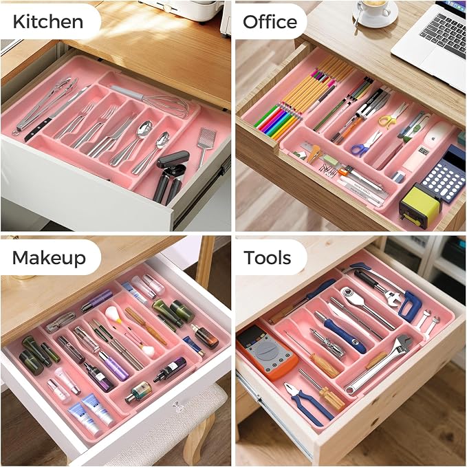 Extra Large Expandable Silverware Organizer, BPA-Free Food-Safe Cutlery - Image 8