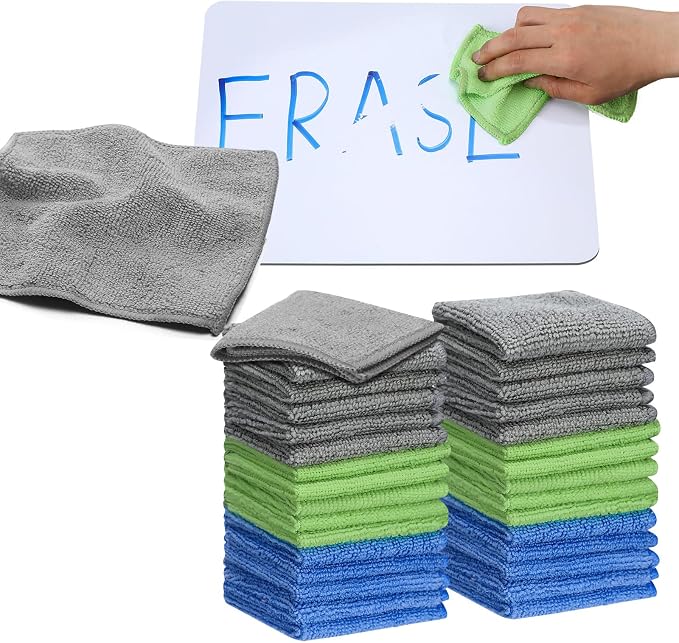 Tanlade Microfiber Cleaning Cloth 6"x6" Cleaning Rags Reasonable Kitchen Towels by Tanlade