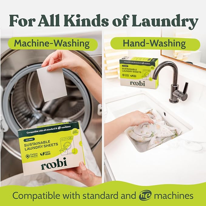 Roobi Laundry Detergent Sheets. Up to 128 Loads, Liquidless Detergent. Carbon - Image 7