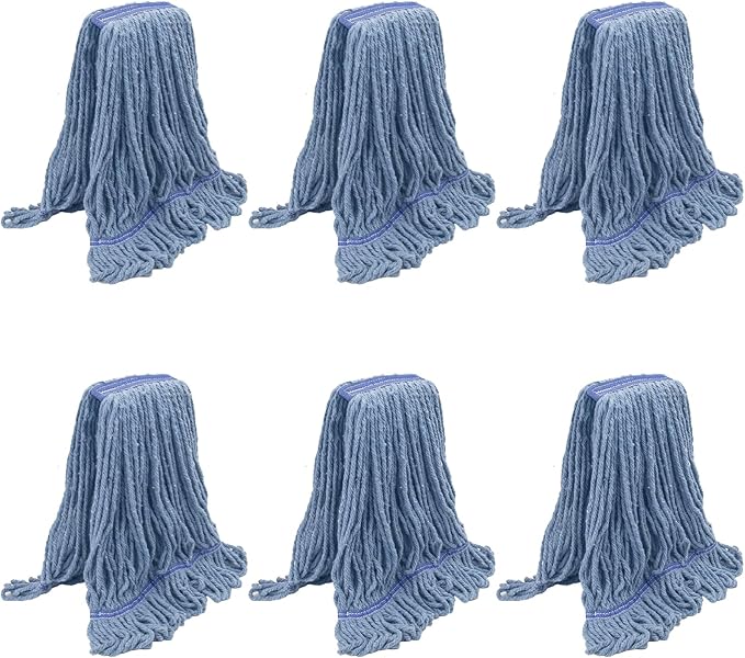 KeFanta 6 Pack Heavy Duty Commercial Mop Head Replacement, Wet Industrial by KeFanta