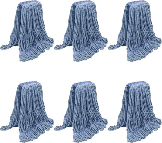 KeFanta 6 Pack Heavy Duty Commercial Mop Head Replacement, Wet Industrial by KeFanta