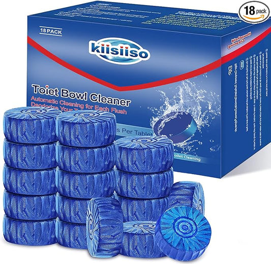 KIISIISO Automatic Toilet Bowl Cleaners Tablets, 18 Pack Multipurpose by Long-lastingCleanToilet