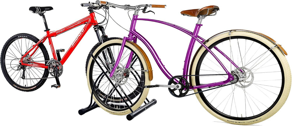 Bike Rack – Dual Bicycle Stand for Mountain, Road, or Kid’s Bikes – Indoor or...