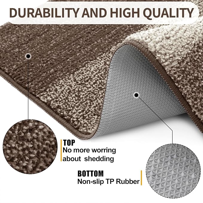 Kitinjoy Indoor Outdoor Door Mat, 71x47 Non-Slip Absorbent Dirt Trapper - Image 3