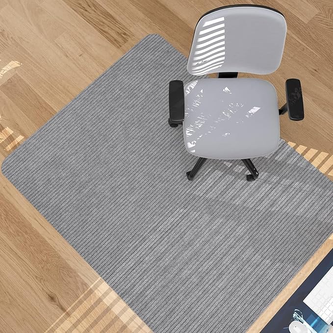 Placoot Desk Chair Mat for Hardwood Floor Corduroy Surface 1/6" Thick 55"x35" by PlacootChairMat