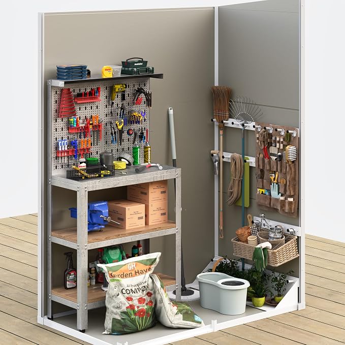 UDPATIO Outdoor Storage Shed 5x3 FT, Plastic Garden Shed - Image 4