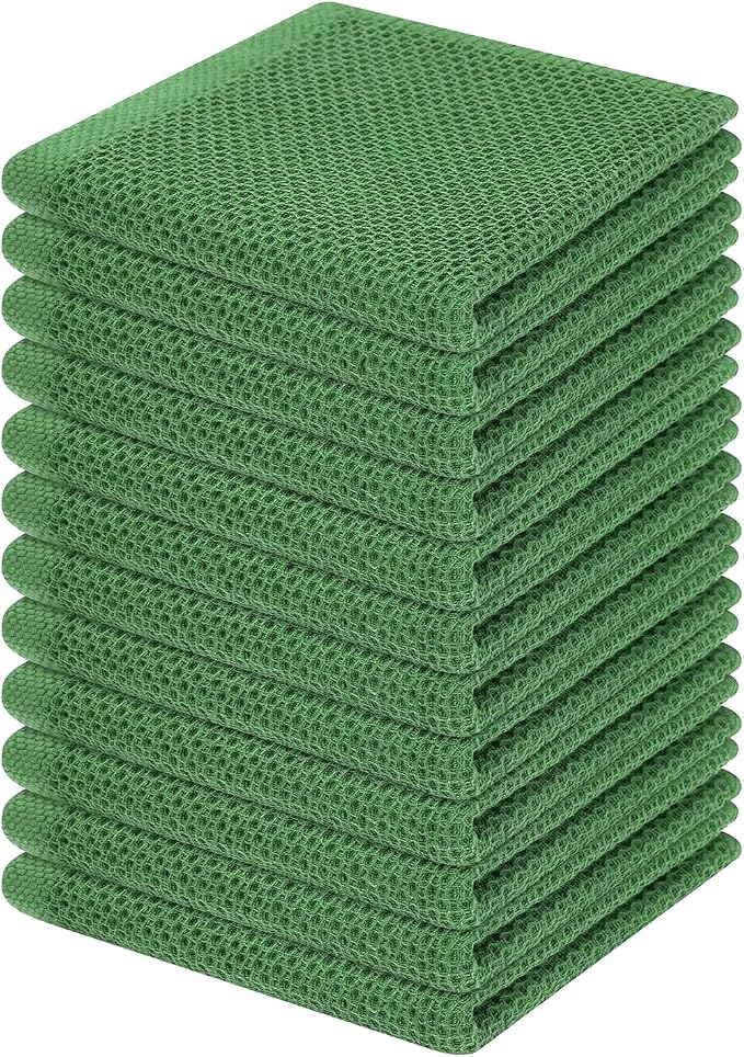 Homaxy 100% Cotton Waffle Weave Kitchen Dish Cloths, Ultra Soft Absorbent Quick by Homaxy