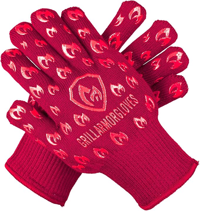 Grill Armor Oven Gloves 932°F Extreme Heat & Cut Resistant Oven Mitts by GrillArmorGloves