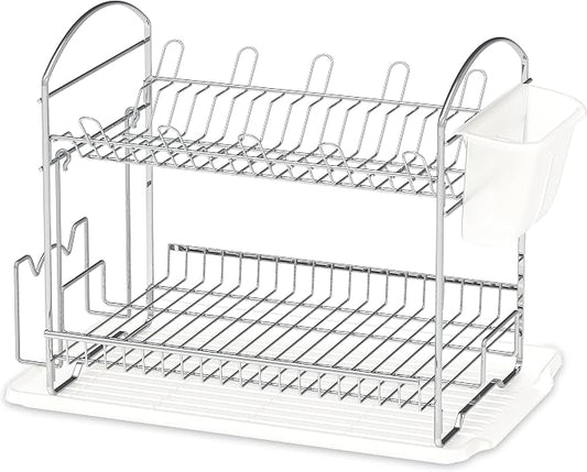 Simple Houseware 2-Tier Stainless Steel Dish Rack by SimpleHouseware