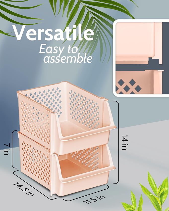 Skywin Plastic Stackable Storage Bins - Image 3