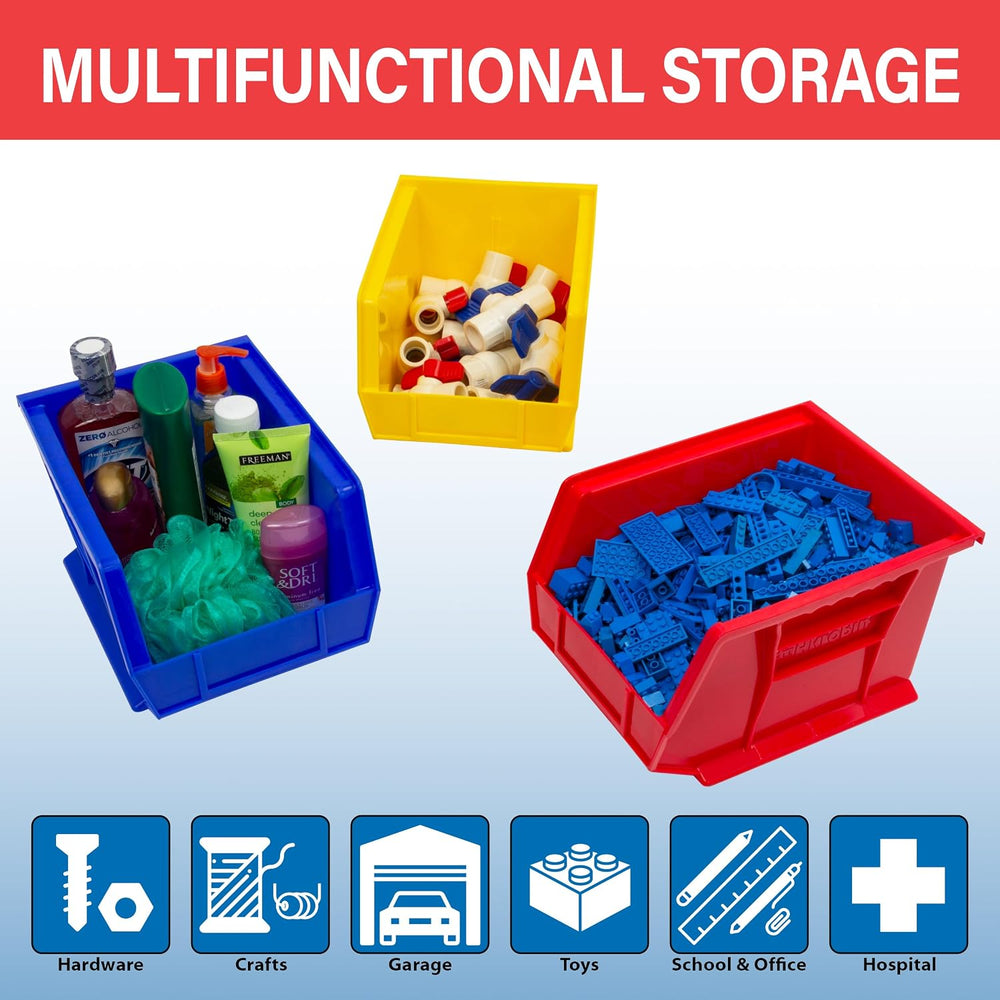 Akro-Mils 30239 AkroBins Plastic Storage Bins, 11"x8"x7", Clea...