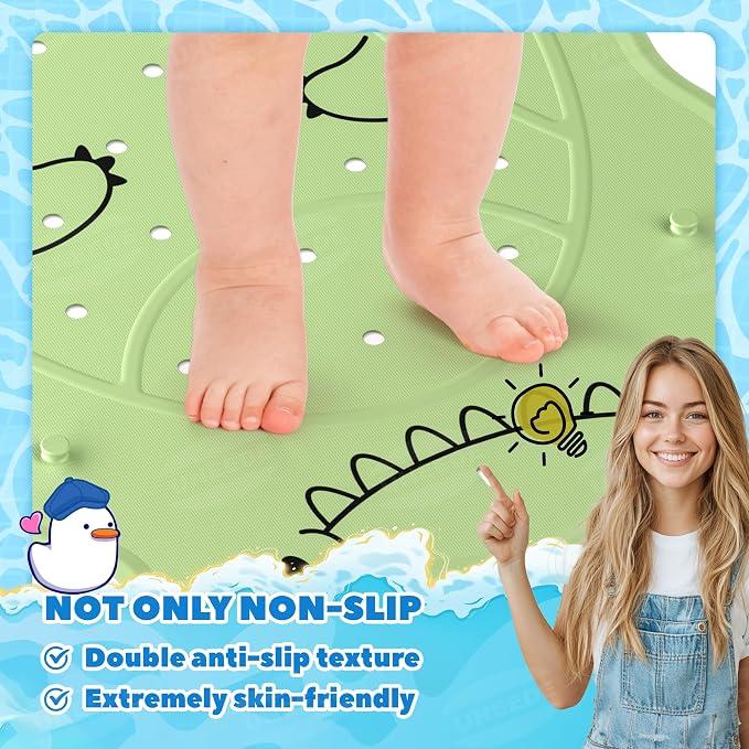 UNEEDE Dinosaur Kids Bathtub Mat - Image 4