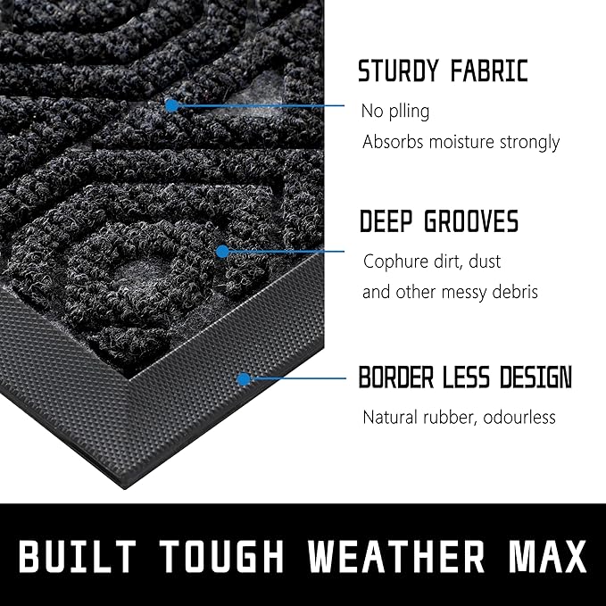 Yimobra Door Mat, Outdoor Indoor Entrance Welcome Mat, Heavy Entry Front Door - Image 5