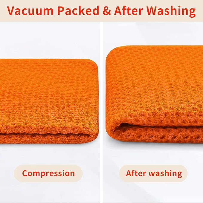 Homaxy 100% Cotton Waffle Weave Kitchen Dish Cloths, Ultra Soft Absorbent Quick - Image 7