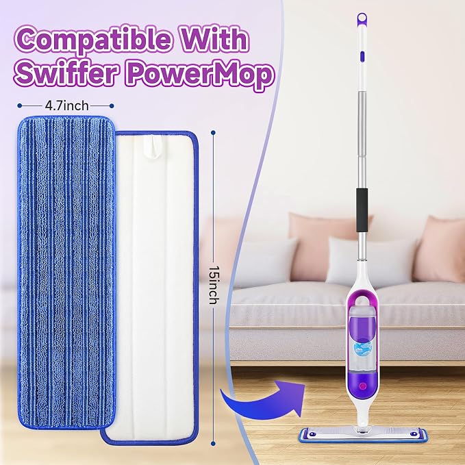 8 Pack Reusable Mop Pads Compatible - Image 2