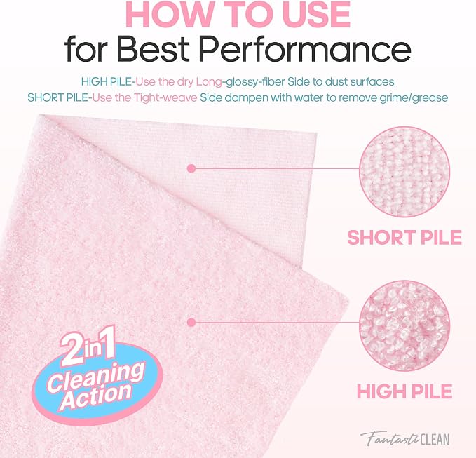 Fantasticlean XL Tear-Away Microfiber Cleaning Cloth Roll, Thick & Large - Image 6