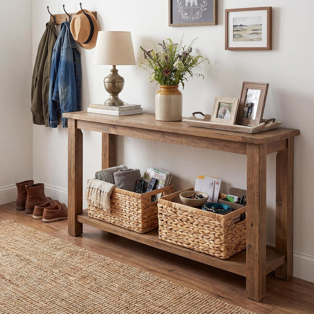GRANNY SAYS Wicker Storage Baskets for Shelves, Hyacinth Baskets, 2-Pack