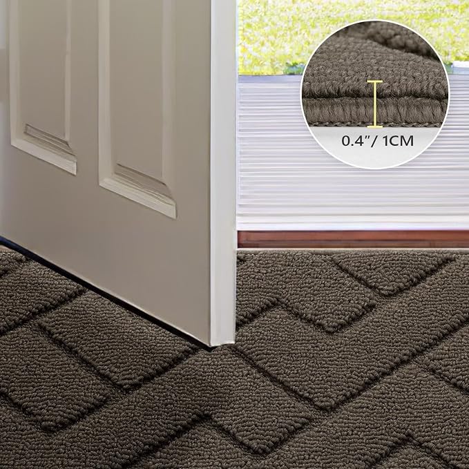 hicorfe Front Door Mat Outside Entrance, Stain and Fade Resistant, Non Slip - Image 4