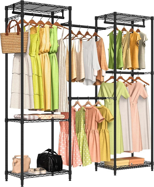 Heavy Duty Clothes Rack, Freestanding Garment Rack System Closet Organizer by Unknown