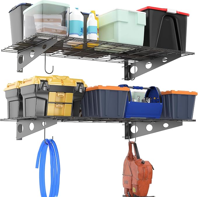 Ultrawall Garage Wall Shelves, 2 x 4 ft Wall Mounted Storage Shelves, Heavy by UltrawallGarageTools