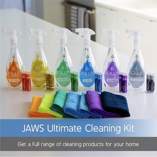 JAWS Cleaners Ultimate Cleaning Kit, Hardwood Floor and Disinfectant, 2 Refill - Image 2