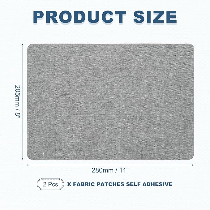 PATIKIL 8x11 Inch Linen Repair Patches, Light Blue - Image 2