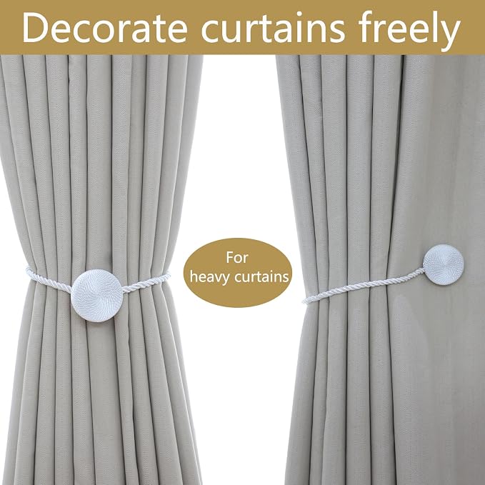 Magnetic Curtain Tiebacks - 12mm Magnetic Tie Backs - Image 5