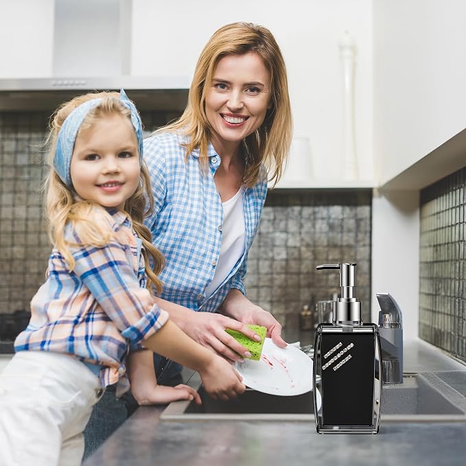 Blue Soap Dispenser with Refillable Plastic Pump - Image 6