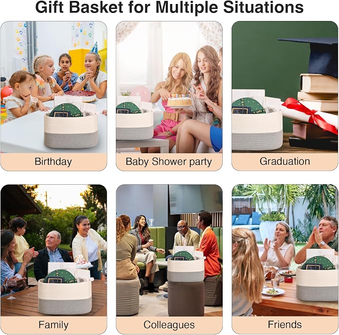 Woven Cotton Rope Storage Basket - Image 7