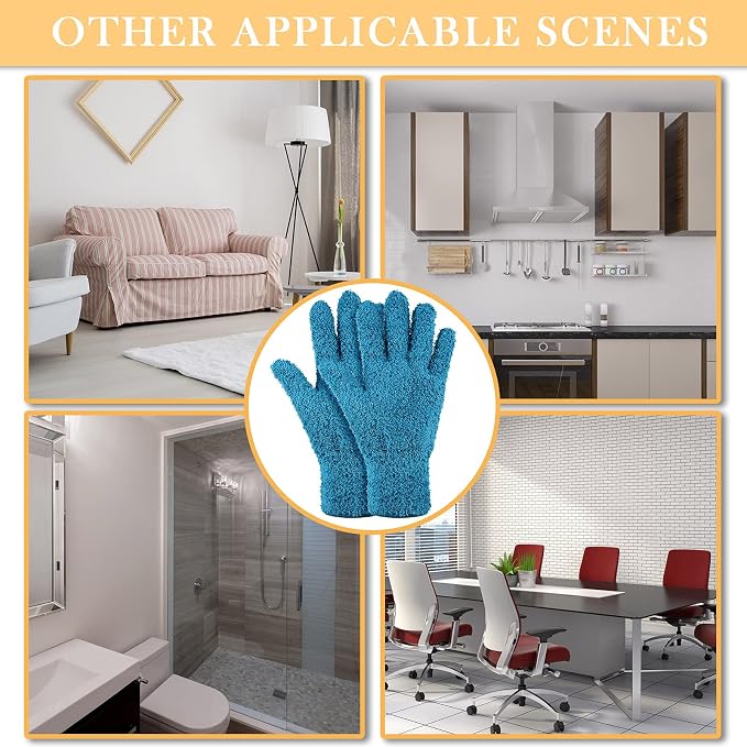 Patelai 3 Pairs Microfiber Plant Dusting Gloves Leaf Cleaning Gloves - Image 8
