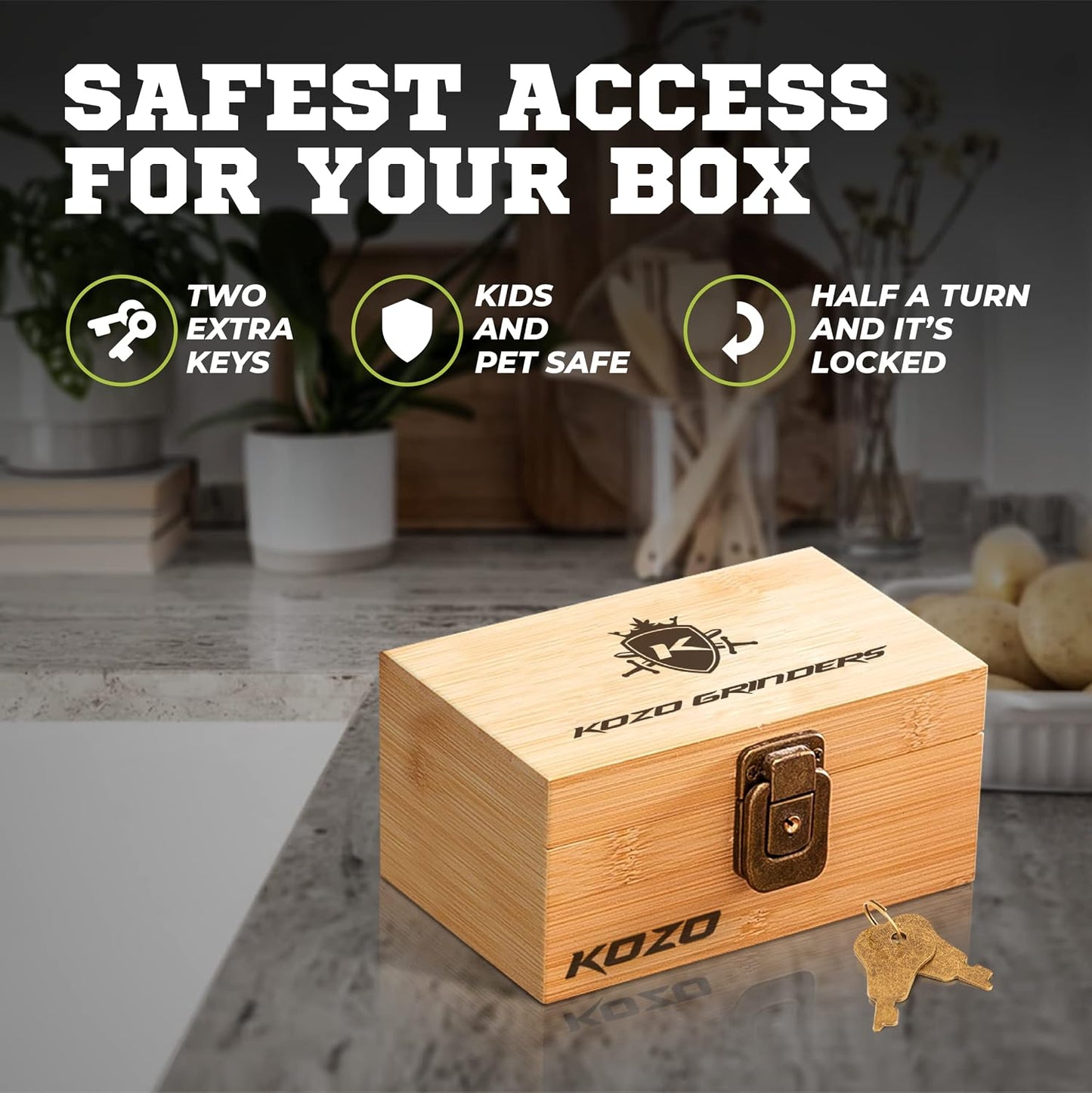 KOZO Rack Premium Bamboo Box (Modern)
