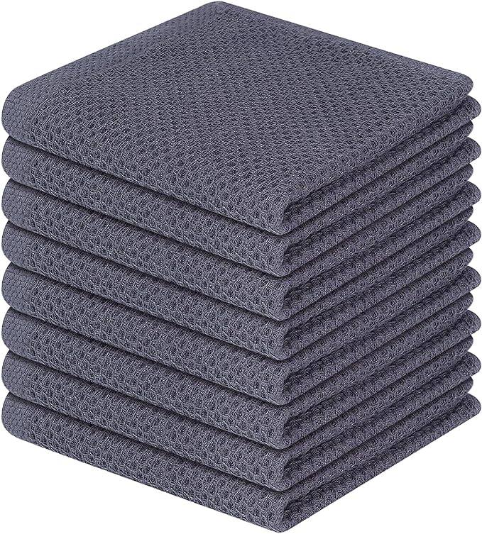 Homaxy 100% Cotton Waffle Weave Kitchen Dish Cloths, Ultra Soft Absorbent Quick by Homaxy