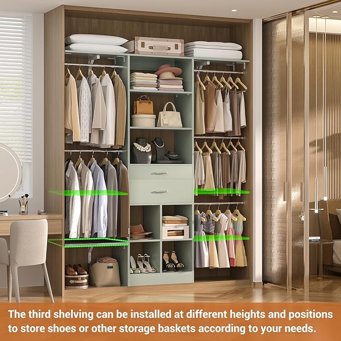 5FT Small Closet System, Baby Closet Organizer System - Image 5