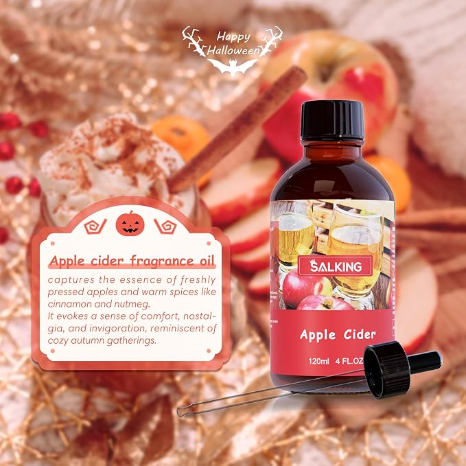 SALKING Apple Cider Fragrance Oil, 120ml Premium Essential Oils - Image 3