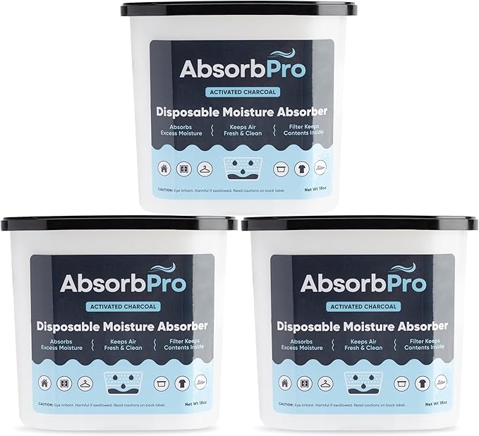 Moisture Absorber Tub with Activated Charcoal by AbsorbPro