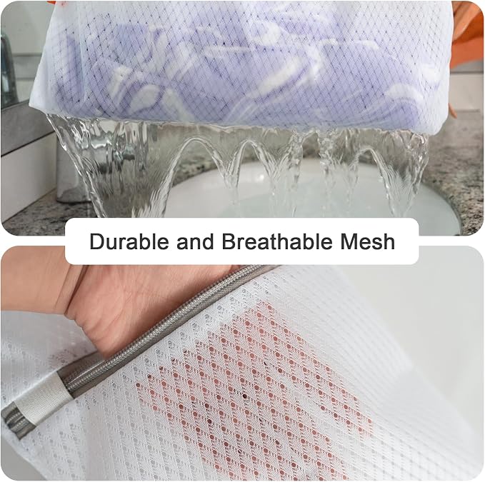 Polecasa 3Pcs 16 x 20 Inches Extra Durable 125g Diamond Mesh Laundry Bags - Image 2