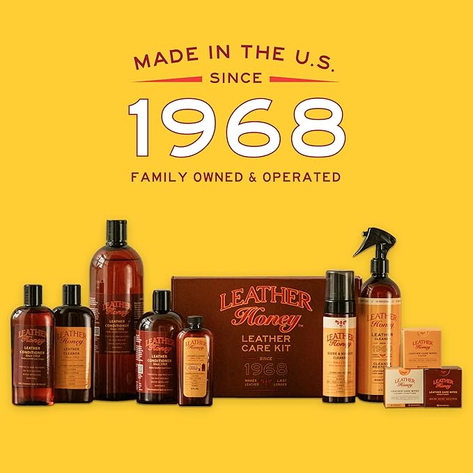 Leather Honey Complete Leather Care Kit: Cleaner, Conditioner, 2 Cloths. - Image 5