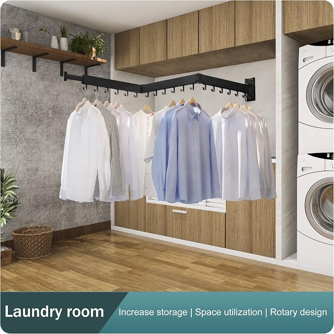 Clothes Drying Rack Wall Mounted, Drying Rack Clothing, Laundry Drying Rack - Image 5