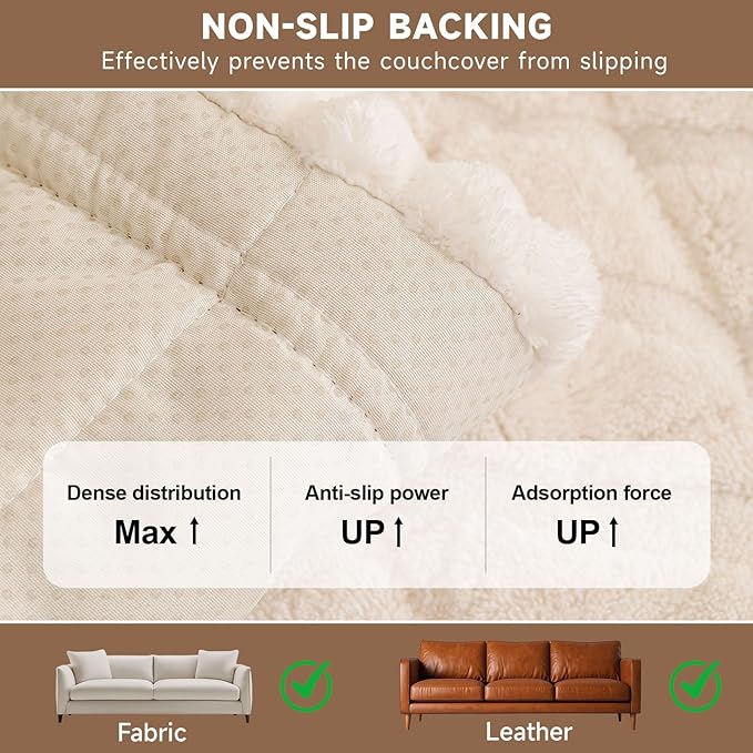 OTOB Plush Couch Cover for Dogs Washable, Non Slip Fuzzy Soft Armrest Backrest - Image 6