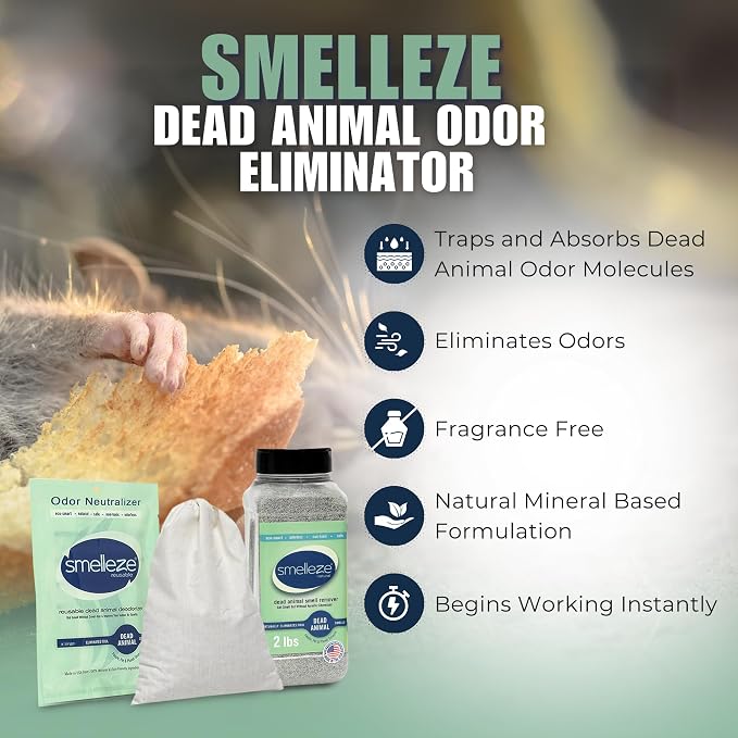 SMELLEZE Ultimate Odor Removal Bundle – 2 lb. Granules + 1 Reusable Pouch | - Image 3