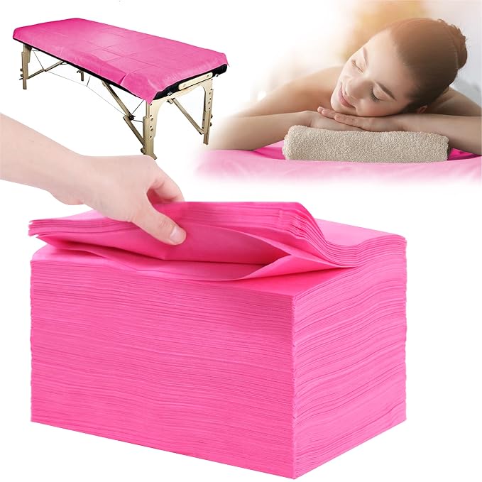 Disposable Bed Sheets 100 Pcs 31" x 71" Massage Table Sheets Non Woven Fabric by XATUMO