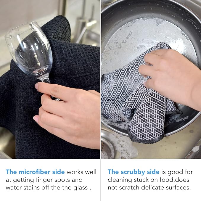 KinHwa Kitchen Washcloths for Dishes Absorbent Microfiber Dish Cloths Quick Dry - Image 5