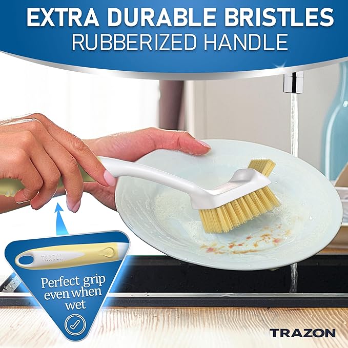 Dish Brush Set of 5 with Holder - Image 6