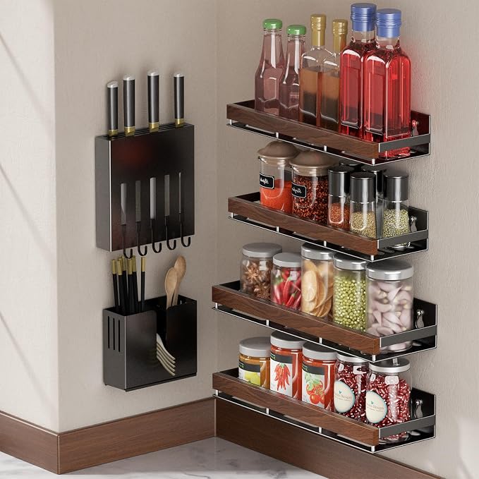 Walnut Magnetic Spice organizer - Image 5