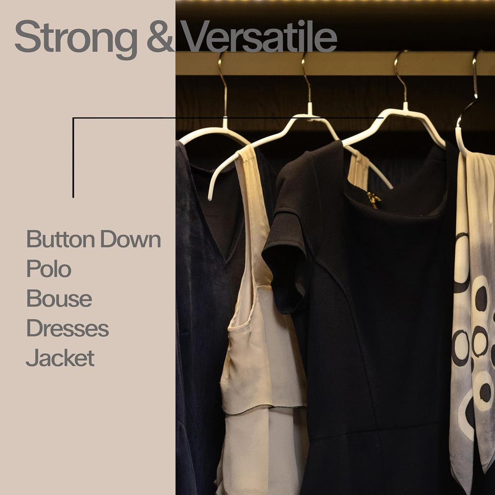 Mawa Clothing Hangers, Steel Hanger with Non-Slip Coating, for Shirts, Dresse...