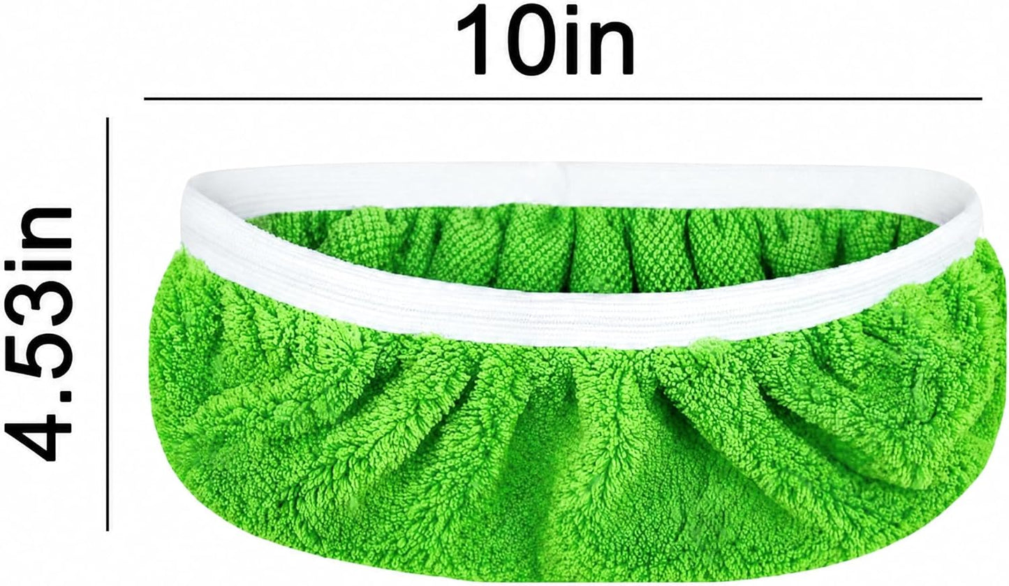 4Pcs Reusable Microfiber Mop Pad, Wall Mop Head Replacement, Washable Microfiber Mops Pads for Cleaning, Soft Absorbent Mops Cover for Wall, Floor, and Ceiling Cleaning Green
