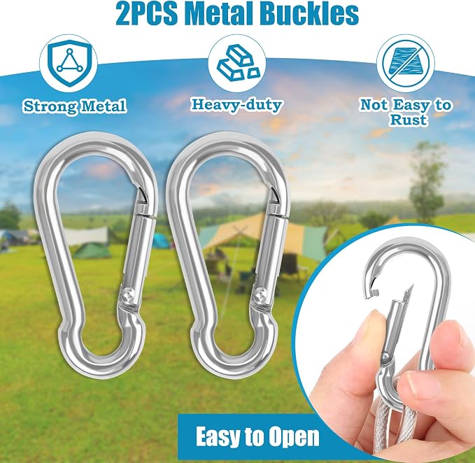 20FT/ 40FT Retractable Travel Clothesline, Adjustable Outdoor Clothesline - Image 4